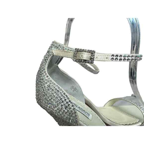 Benjamin Adams Alba Wedding Strappy Heels Shoes Sandals~ 38.5‎ US8 - Picture 3 of 5